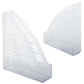 Лоток вертикальный для бумаг BRAUBERG "Standard", 245х70х295 мм, прозрачный, 237223 фото Лоток вертикальный для бумаг BRAUBERG "Standard", 245х70х295 мм, прозрачный, 237223