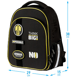 Ранец Berlingo Expert Plus "Think big" 38*29*15см, 2 отделения, 2 кармана, анатомическая спинка