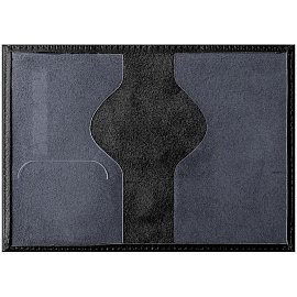 Обложка для паспорта OfficeSpace "Промо", кожа, черный