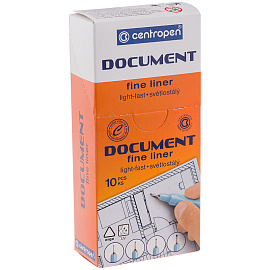 Ручка капиллярная (линер) СИНЯЯ CENTROPEN "Document", трехгранная, линия письма 0,1 мм, 2631/0,1, 226310110 фото Ручка капиллярная (линер) СИНЯЯ CENTROPEN "Document", трехгранная, линия письма 0,1 мм, 2631/0,1, 226310110