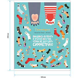 Тетрадь предметная 48л. ArtSpace "Котоцинизм" - Геометрия, ТВИН-лак