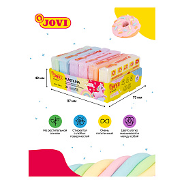 Пластилин на растительной основе Jovi 6 цветов 300 г фото Пластилин на растительной основе Jovi 6 цветов 300 г