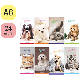 Блокнот А6 24л. на скрепке ArtSpace "Домашние любимцы. Микс фото Блокнот А6 24л. на скрепке ArtSpace "Домашние любимцы. Микс