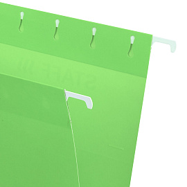 Подвесные папки А4 (350х240 мм) до 80 л., КОМПЛЕКТ 10 шт., зеленые, картон, STAFF, 270929