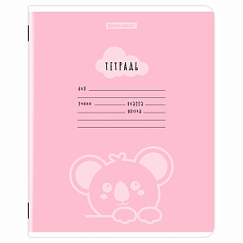 Тетрадь 12 л. BRAUBERG клетка, обложка картон, УШИ-ЛАПЫ-НОС, 107278