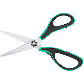 Ножницы Berlingo "Easycut 350", 15см, бирюзовые, эргономичные ручки, мягкие вставки, европодвес фото Ножницы Berlingo "Easycut 350", 15см, бирюзовые, эргономичные ручки, мягкие вставки, европодвес