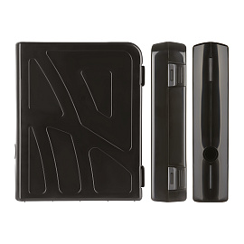 Папка-регистратор СТАММ, 70мм, пластик., на защелках, черная