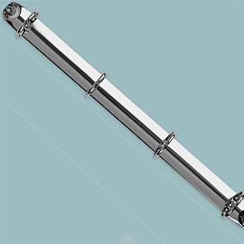 Папка на 4 кольцах СТАММ "Акцент" А4, 40мм, 800мкм, пластик, эвкалиптовая
