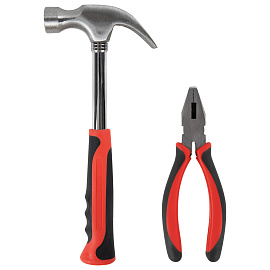 Набор инструментов столярно-слесарный, 14 предметов, пластиковый бокс, ГРАНДМАСТЕР, 671324