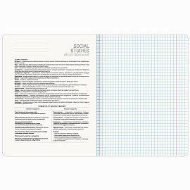 Тетрадь предметная "PASTEL" 48 л., SoftTouch, фольга, ОБЩЕСТВОЗНАНИЕ, клетка, BRAUBERG, 404310
