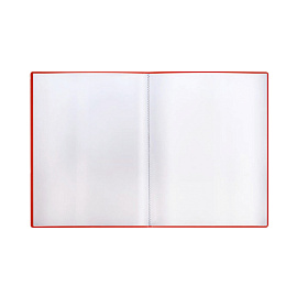 Папка с 30 вкладышами СТАММ А4, 17мм, 500мкм, пластик, красная фото Папка с 30 вкладышами СТАММ А4, 17мм, 500мкм, пластик, красная