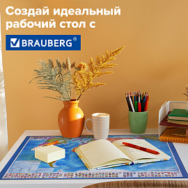 Коврик-подкладка настольный для письма (590х380 мм), с картой мира, BRAUBERG, 236777 фото Коврик-подкладка настольный для письма (590х380 мм), с картой мира, BRAUBERG, 236777