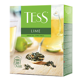 Чай зеленый Tess Lime Citrus peels 100 пакетиков