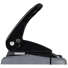 Дырокол OfficeSpace 35л., металлический, черный, с линейкой фото Дырокол OfficeSpace 35л., металлический, черный, с линейкой