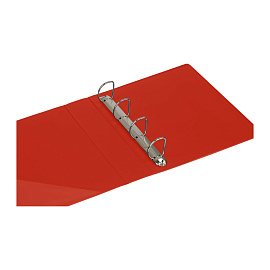 Папка на 4 кольцах OfficeSpace, панорама, А4, 65мм, ПВХ, красная