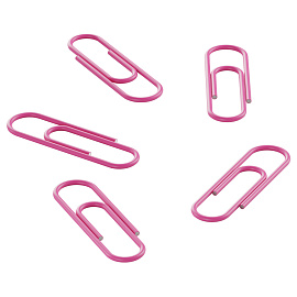 Скрепки 28мм, Berlingo, 100шт., цветные, ПВХ упак., европодвес, розовые фото Скрепки 28мм, Berlingo, 100шт., цветные, ПВХ упак., европодвес, розовые