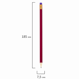 Карандаш чернографитный НВ с ластиком Koh-I-Noor Astra 1380 заточенный шестигранный
