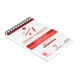 Скетчбук 50л., А5 Clairefontaine "Dessin croquis", на гребне, 120г/м2