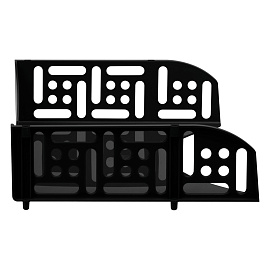 Лоток для бумаг горизонтальный СТАММ "Field", широкая загрузка, черный фото Лоток для бумаг горизонтальный СТАММ "Field", широкая загрузка, черный