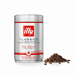 Кофе в зернах Illy medium 100% арабика 250 г (железная банка)