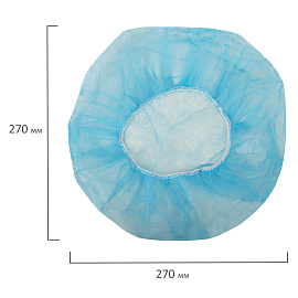 Шапочка-берет голубая, КОМПЛЕКТ 100 шт., спанбонд 14 г/м2, KLEVER фото Шапочка-берет голубая, КОМПЛЕКТ 100 шт., спанбонд 14 г/м2, KLEVER