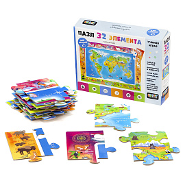 Пазл напольный 32 эл. Baby Games "Планета и её обитатели