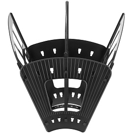 Лоток для бумаг веерный СТАММ "Эконом", 3-х секционный, черный