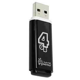 Флеш-память USB 2.0 4 ГБ Smartbuy Glossy (SB4GBGS-K)