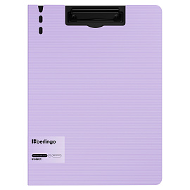 Папка-планшет с зажимом Berlingo "Instinct" А4, пластик (полифом), лаванда/черный фото Папка-планшет с зажимом Berlingo "Instinct" А4, пластик (полифом), лаванда/черный