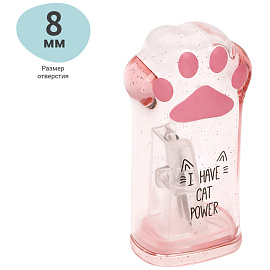 Точилка пластиковая MESHU "Say Meow" 1 отверстие, контейнер