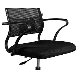Кресло руководителя Метта Sit Air B2-290K, ткань-сетка черная, пиастра