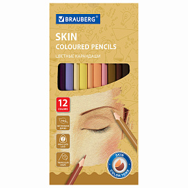 Карандаши цветные BRAUBERG, 60 цветов (Базовые, Металлик, Неон, Пастель, Телесные), трехгранные, грифель 3 мм, натуральное дерево, 181792