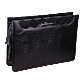 Портфель OfficeSpace "Irena", кожзам, черный, 2 отделения, молния, задвиг. ручки фото Портфель OfficeSpace "Irena", кожзам, черный, 2 отделения, молния, задвиг. ручки