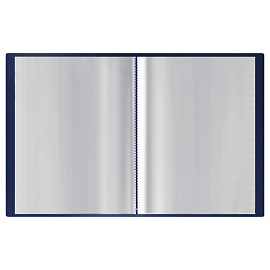 Папка с 60 вкладышами СТАММ "Герб" А4, 21мм, 700мкм, пластик, сапфир