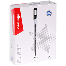 Ручка гелевая Berlingo "Apex", черная, 0,5мм фото Ручка гелевая Berlingo "Apex", черная, 0,5мм