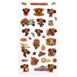 Наклейки гелевые Мульти-Пульти "Ушастик", 22*10см, пакет европодвес