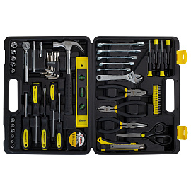 Набор инструментов универсальный, 60 предметов, пластиковый кейс, ГРАНДМАСТЕР, 671338