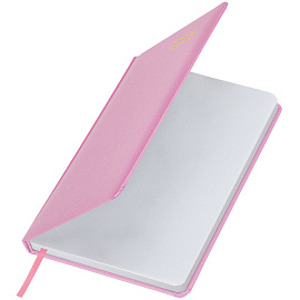 Ежедневник датированный 2026, А5, 138x213 мм, BRAUBERG "Select", балакрон, розовый, 117089