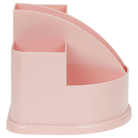 Настольная подставка СТАММ "Авангард", пластиковая, розовая фото Настольная подставка СТАММ "Авангард", пластиковая, розовая