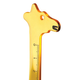 Линейка 15см Мульти-Пульти "Жираф", пластиковая, прозрачная, желтая, европодвес фото Линейка 15см Мульти-Пульти "Жираф", пластиковая, прозрачная, желтая, европодвес