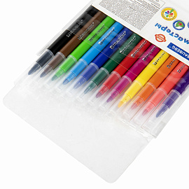 Фломастеры утолщенные 12 цветов, вентилируемый колпачок, BRAUBERG "PREMIUM", ПВХ-упаковка, 152196 фото Фломастеры утолщенные 12 цветов, вентилируемый колпачок, BRAUBERG "PREMIUM", ПВХ-упаковка, 152196