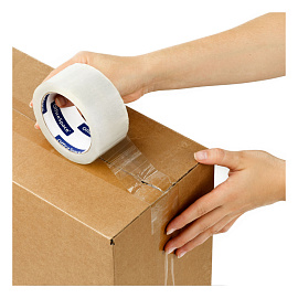 Клейкая лента упаковочная OfficeSpace, 48мм*66м, 50мкм, усиленная, морозостойкая, ШК фото Клейкая лента упаковочная OfficeSpace, 48мм*66м, 50мкм, усиленная, морозостойкая, ШК