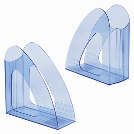 Лоток вертикальный для бумаг BRAUBERG "Delta", 240х90х240 мм, тонированный синий, 237245 фото Лоток вертикальный для бумаг BRAUBERG "Delta", 240х90х240 мм, тонированный синий, 237245