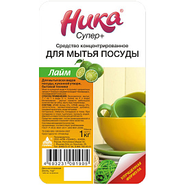 Средство для мытья посуды Ника Супер Плюс 1 кг (концентрат)