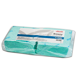 Салфетки хозяйственные Vileda Professional Breazy микрофибра 36x35 см 105 г/кв.м зелёные (25 штук в упаковке)