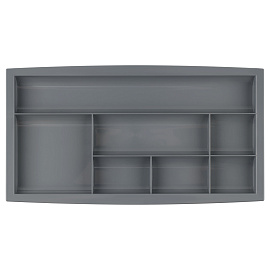 Настольная подставка СТАММ "Field", пластиковая, серая фото Настольная подставка СТАММ "Field", пластиковая, серая