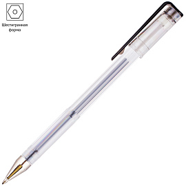 Ручка гелевая неавтоматическая Стамм черная (толщина линии 0.4 мм)