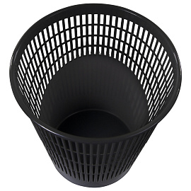 Корзина для бумаг, 11 л, сетчатая, черная, BRAUBERG, 230441