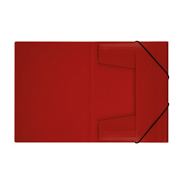 Папка на резинке СТАММ А4, 500мкм, пластик, красная