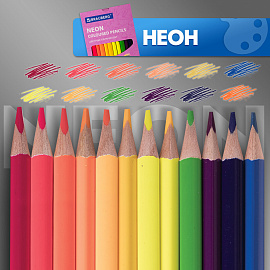 Карандаши цветные BRAUBERG, 60 цветов (Базовые, Металлик, Неон, Пастель, Телесные), трехгранные, грифель 3 мм, натуральное дерево, 181792